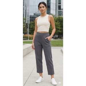 Lululemon Graphite Gray Scuba French Terry High-Rise Cropped Joggers 4 LW6DRJS
